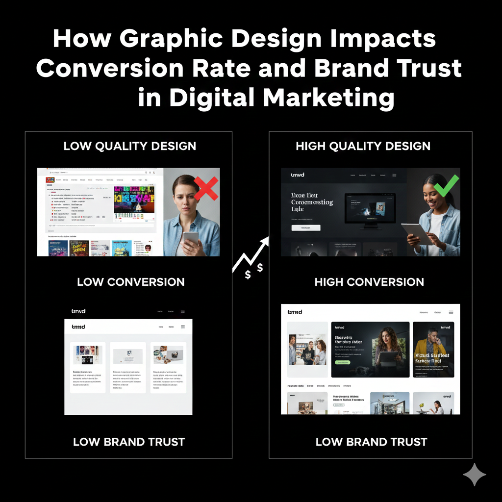 How Graphic Design Impacts Conversion Rate and Brand Trust in Digital Marketing