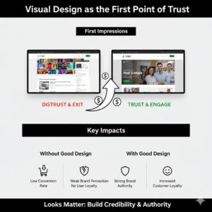 Visual Design as the First Point of Trust