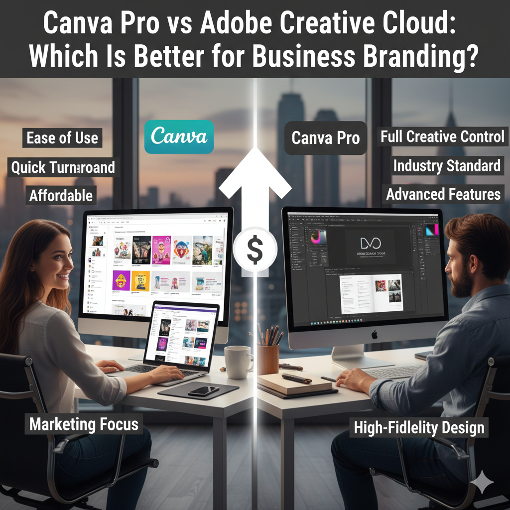 Canva Pro vs Adobe Creative Cloud: Which Is Better for Business Branding?